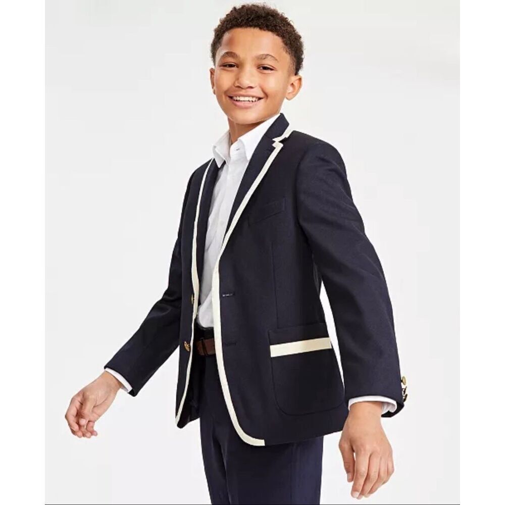 B By Brooks Brothers Youth Classic Stretch Baiken Suit Jacket Midnight 12R